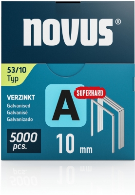 Capse Novus din sarma subtire, A tip 53 super rezistente, 10 mm, 5000 buc/cutie